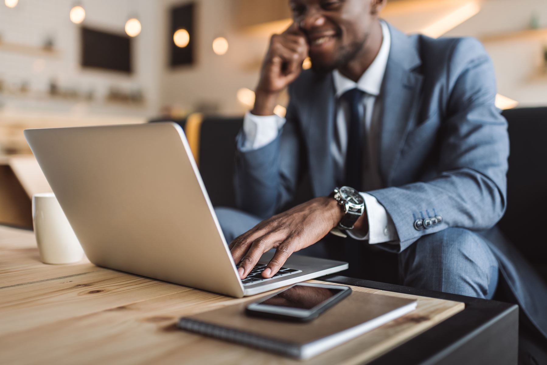 Business man using computer